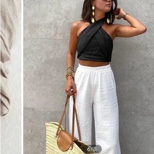 Commense Chic Black Halter Top